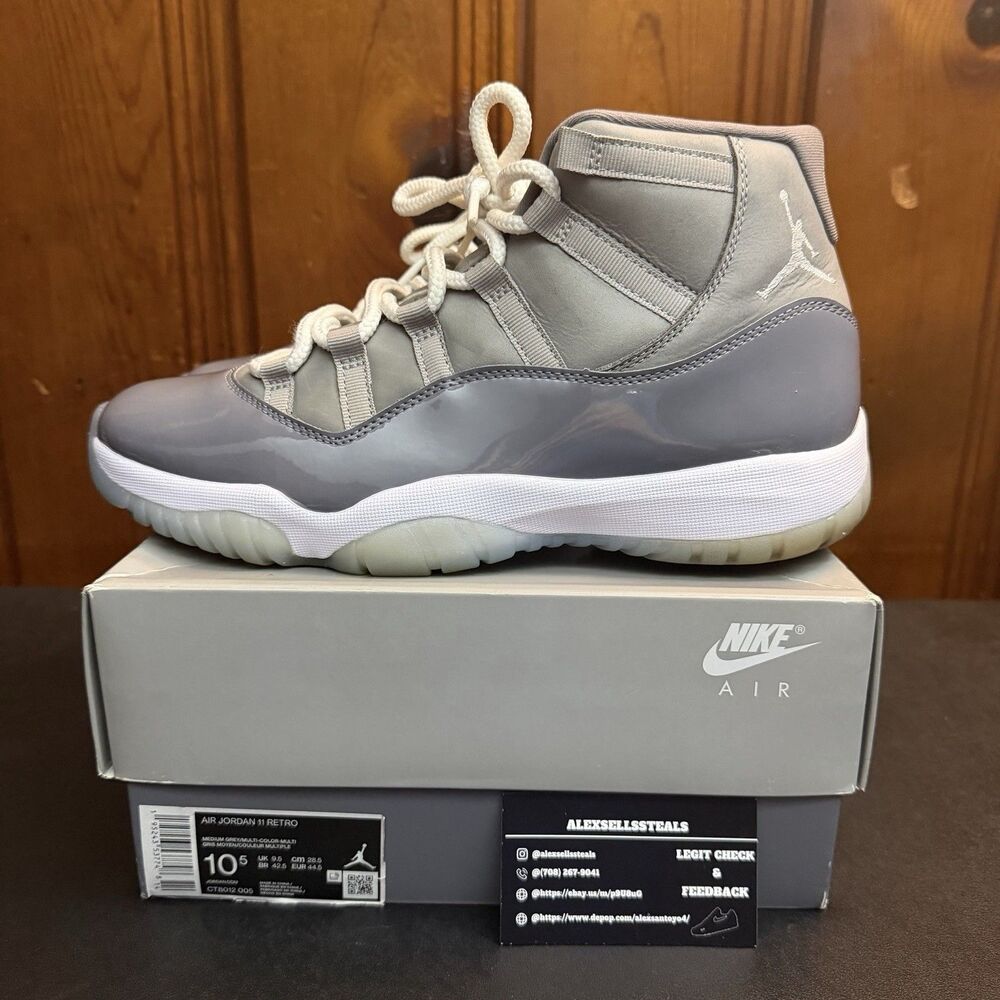 Jordan 11 Cool Grey 2021 Size 10.5 Men (CT8012-005) USED OG BOX